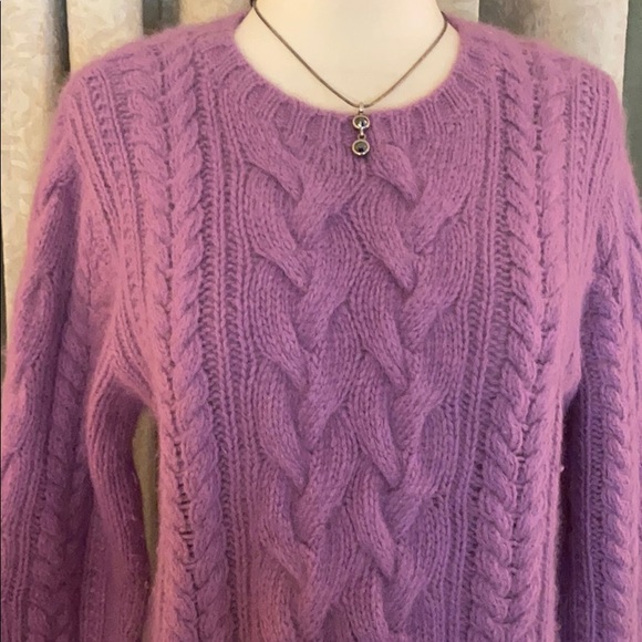 J. Crew Angora Lambswool Cable Knit Sweater - Picture 3 of 8